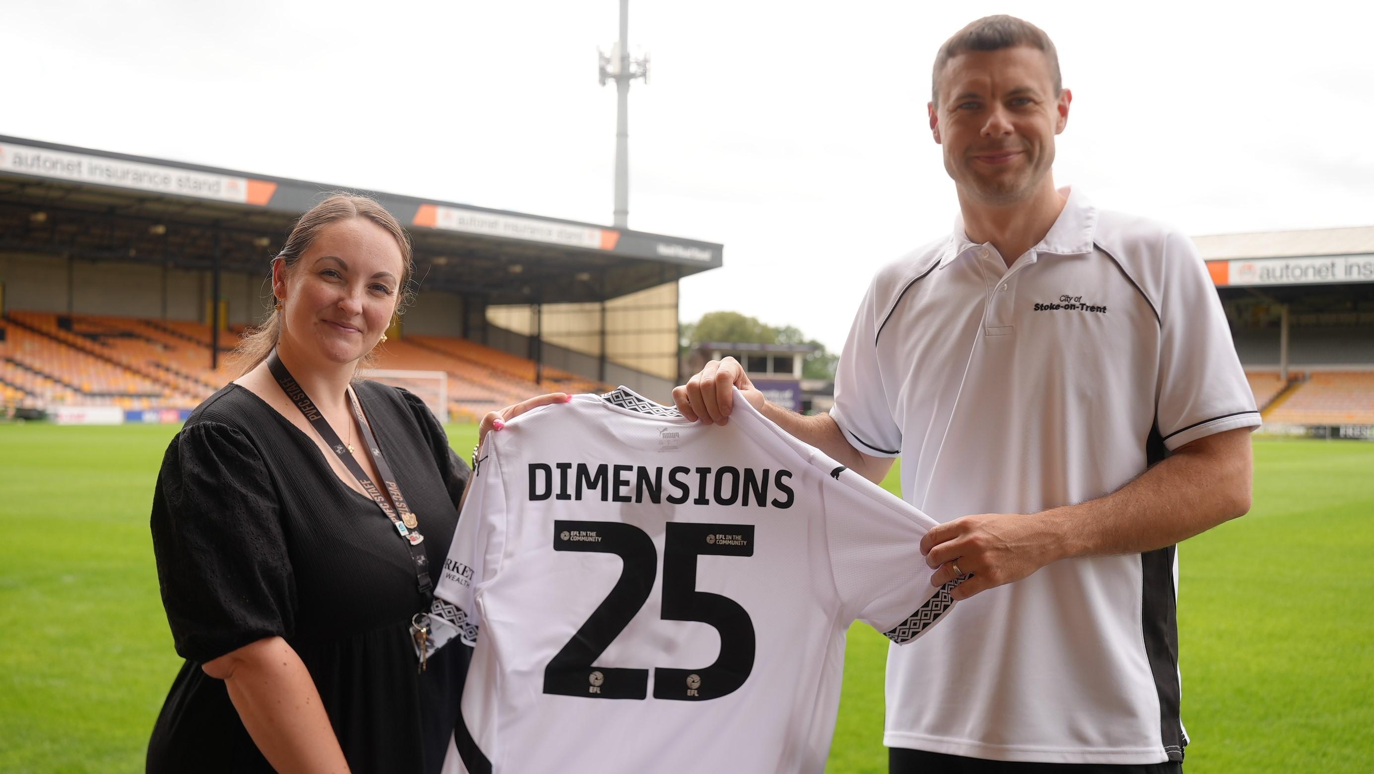 Dimensions celebrate partnership deal with Port Vale