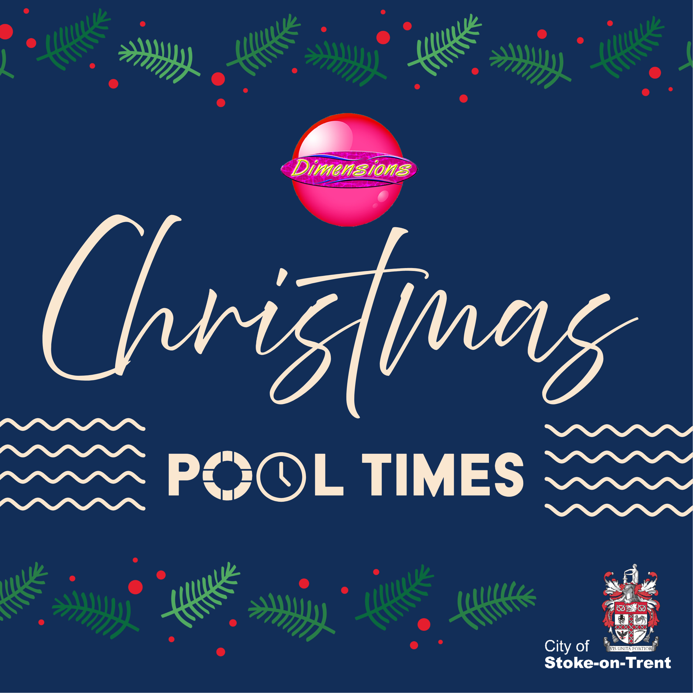 Dimensions Christmas Pool Times