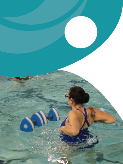 woman in a swimming pool