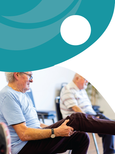 2 people sitting in a consultation room