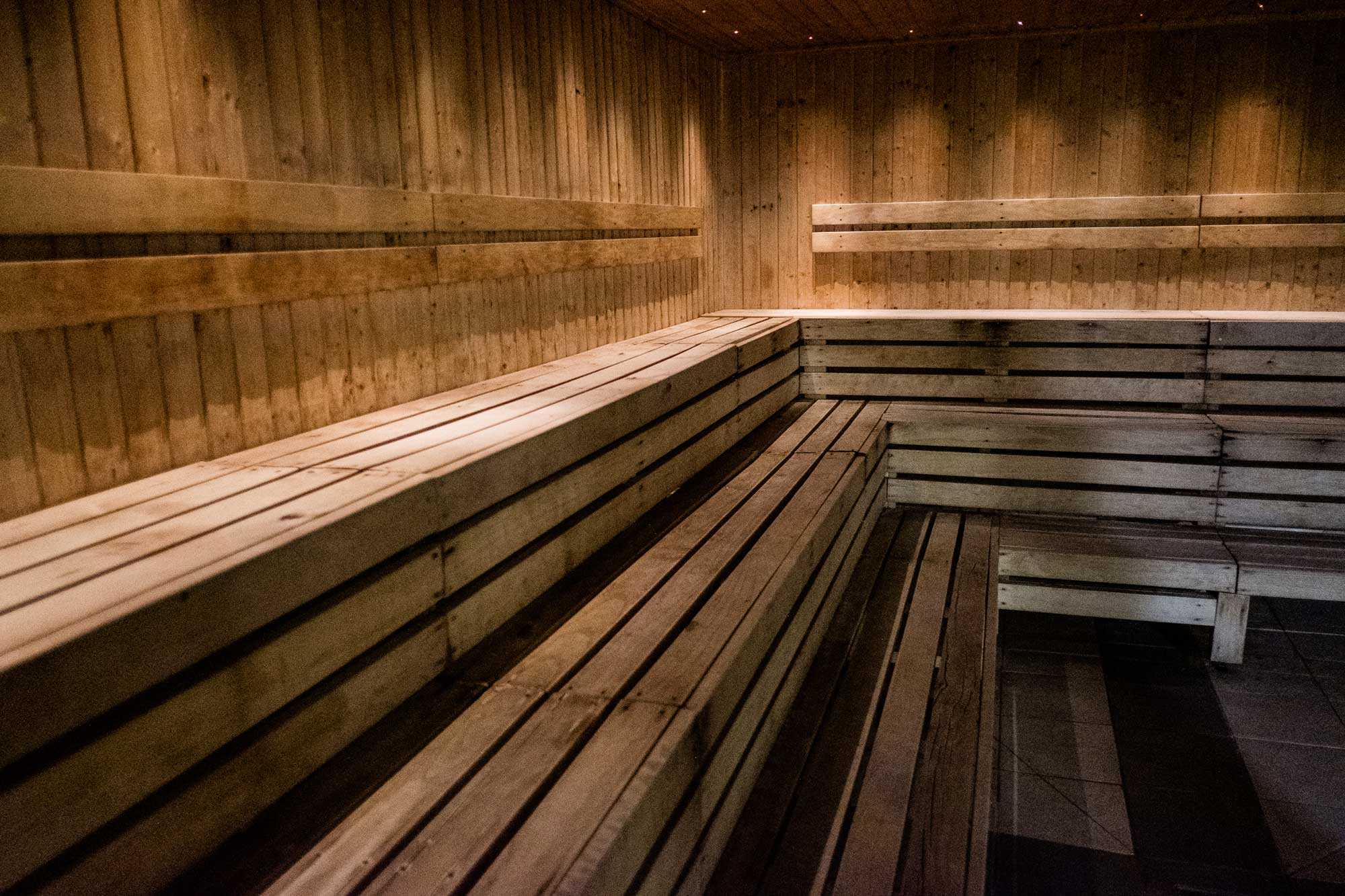 The sauna at Fenton Manor